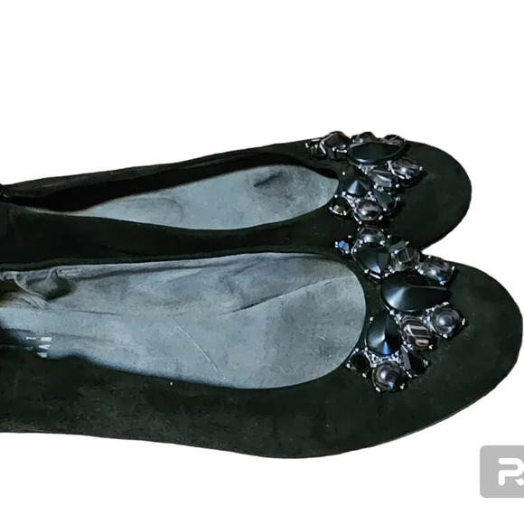 Stuart Weitzman suede jeweled shoes - Picture 2 of 5